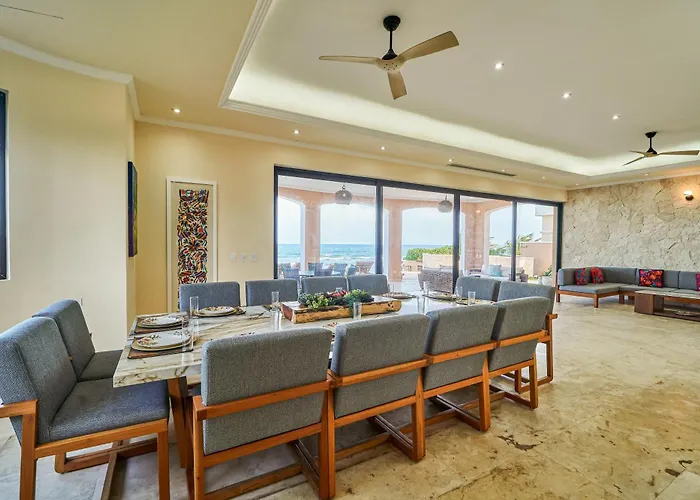 Luxury 7 Bedroom Oceanfront At Hacienda Tankah With Infinity Pool & Premium Hospitality Tulum