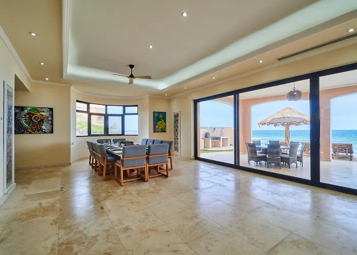 Luxury 7 Bedroom Oceanfront At Hacienda Tankah With Infinity Pool & Premium Hospitality *