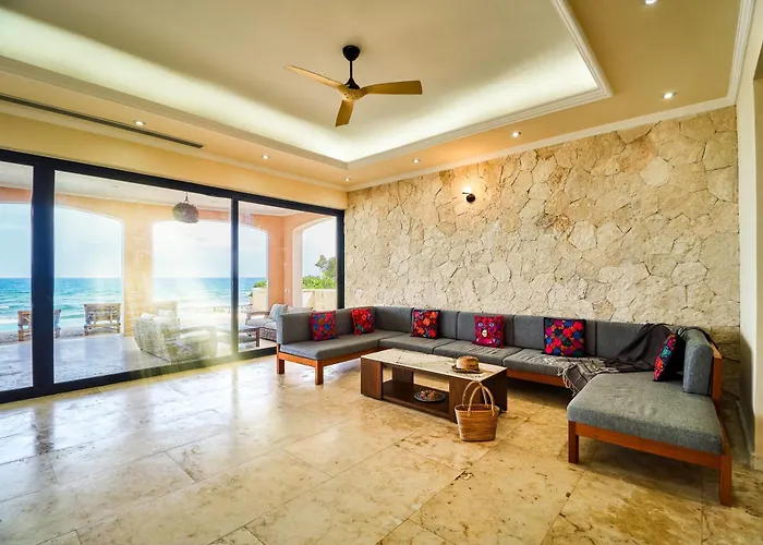 Luxury 7 Bedroom Oceanfront At Hacienda Tankah With Infinity Pool & Premium Hospitality